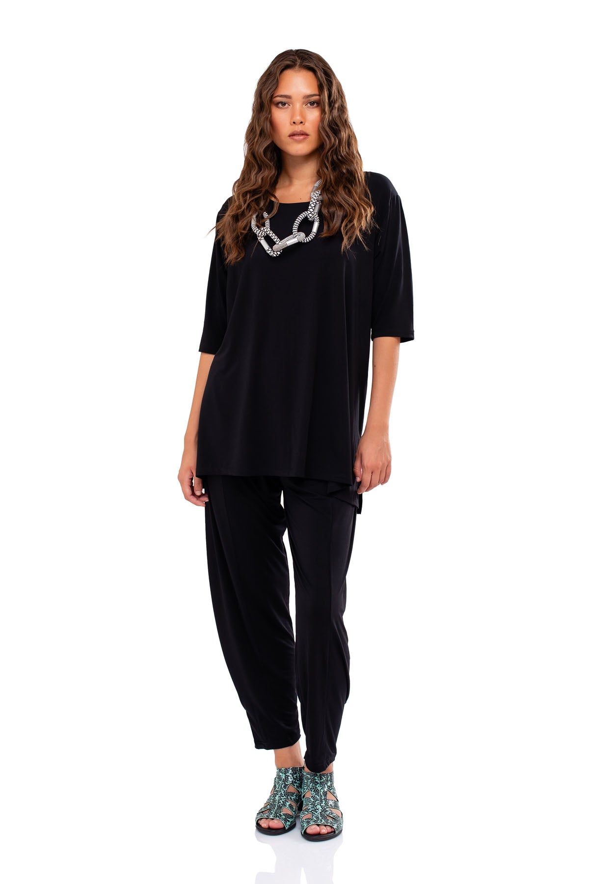 Chic & Simple Blouse & Pants Combination - Black