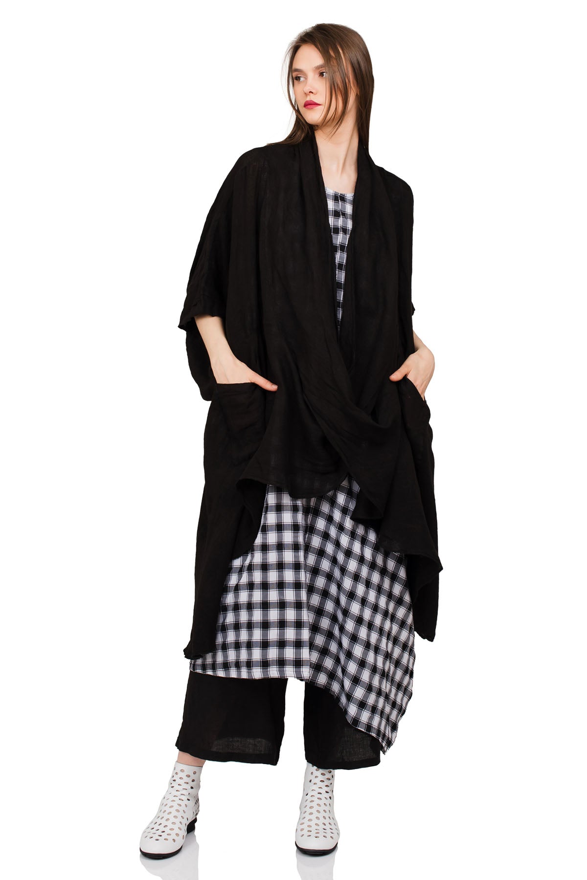 Chic & Simple Combination Combination Megan Blouse, Kali Dress & Nora Pants - Black and Black and White Check