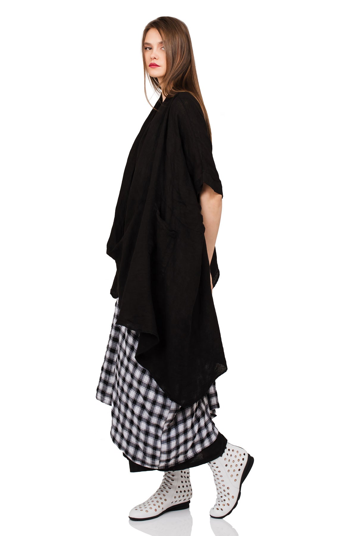 Chic & Simple Συνδυασμός Συνδυασμός Μπλούζα Megan, Φόρεμα Κάλι & Παντελόνι Νόρα - Μαύρο και Ασπρόμαυρο Καρό