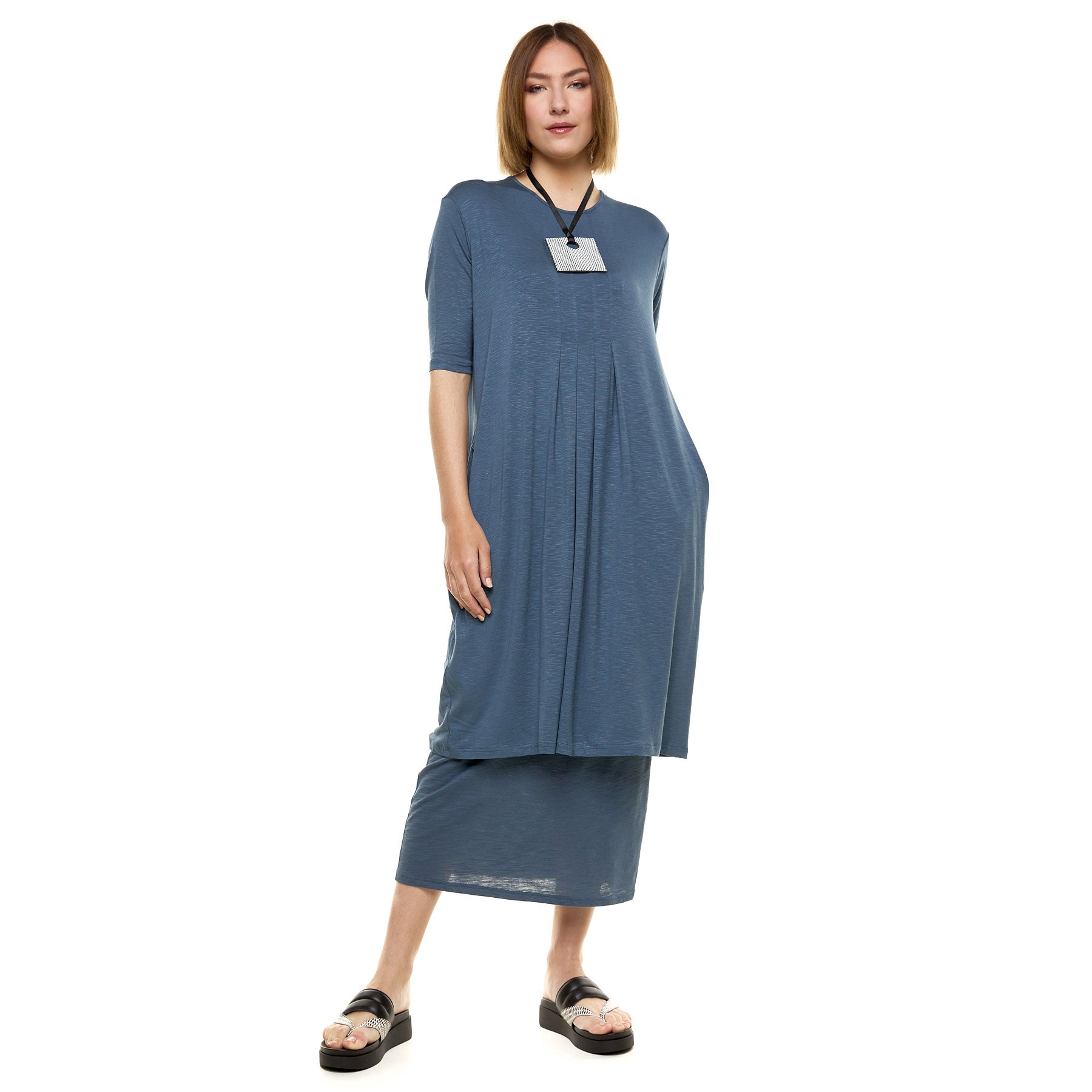 Chic & Simple Combination Audrey Dress & Midi Skirt - Blue Raf