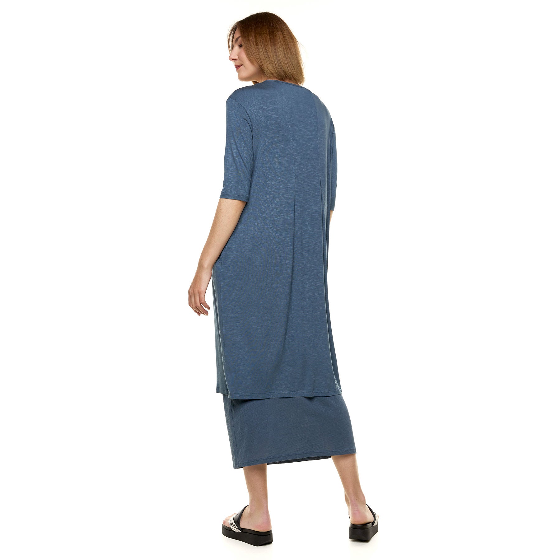 Chic & Simple Combination Audrey Dress & Midi Skirt - Blue Raf