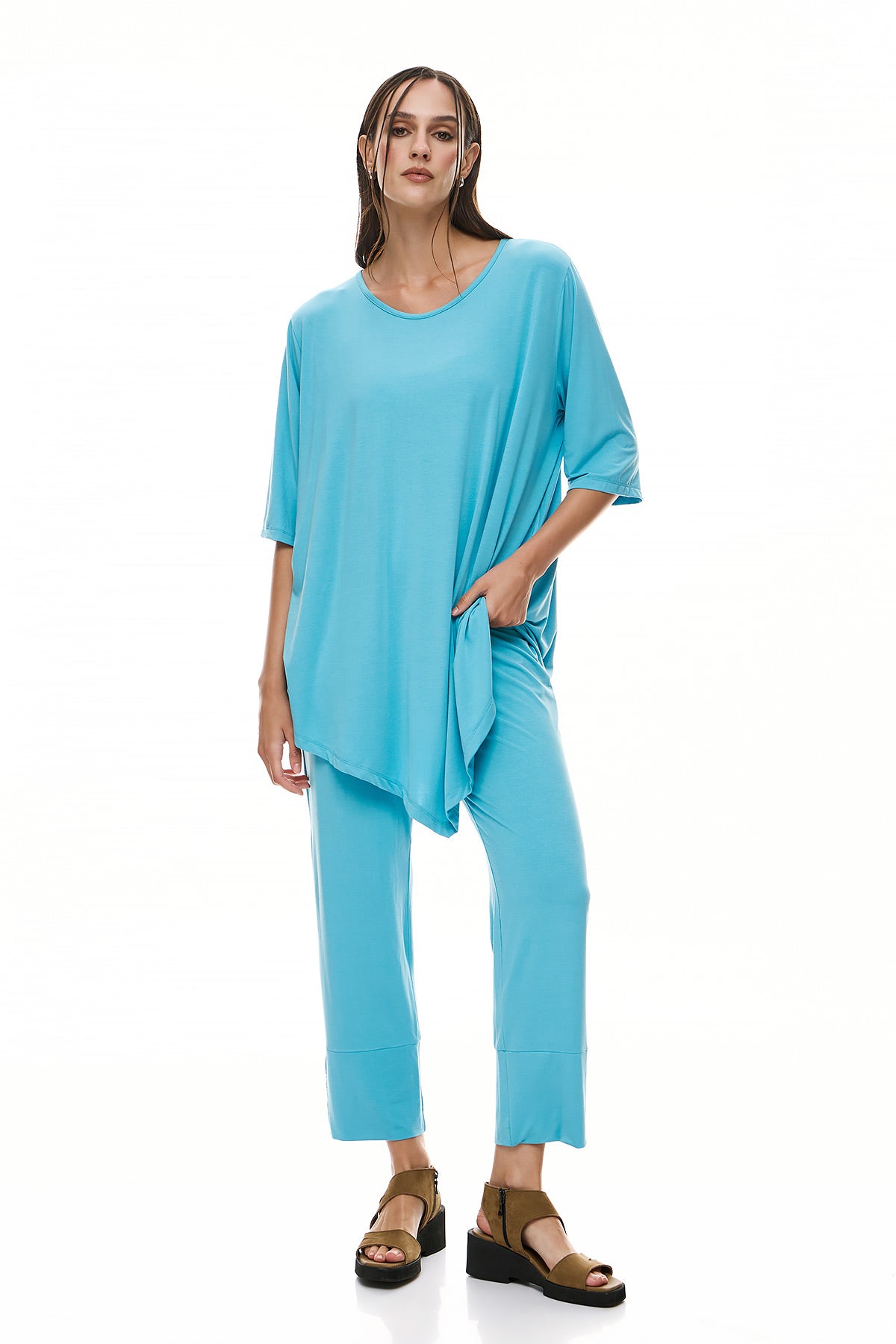 Συνδυασμός με Μπλούζα και Παντελόνι Chic & Simple - Aqua