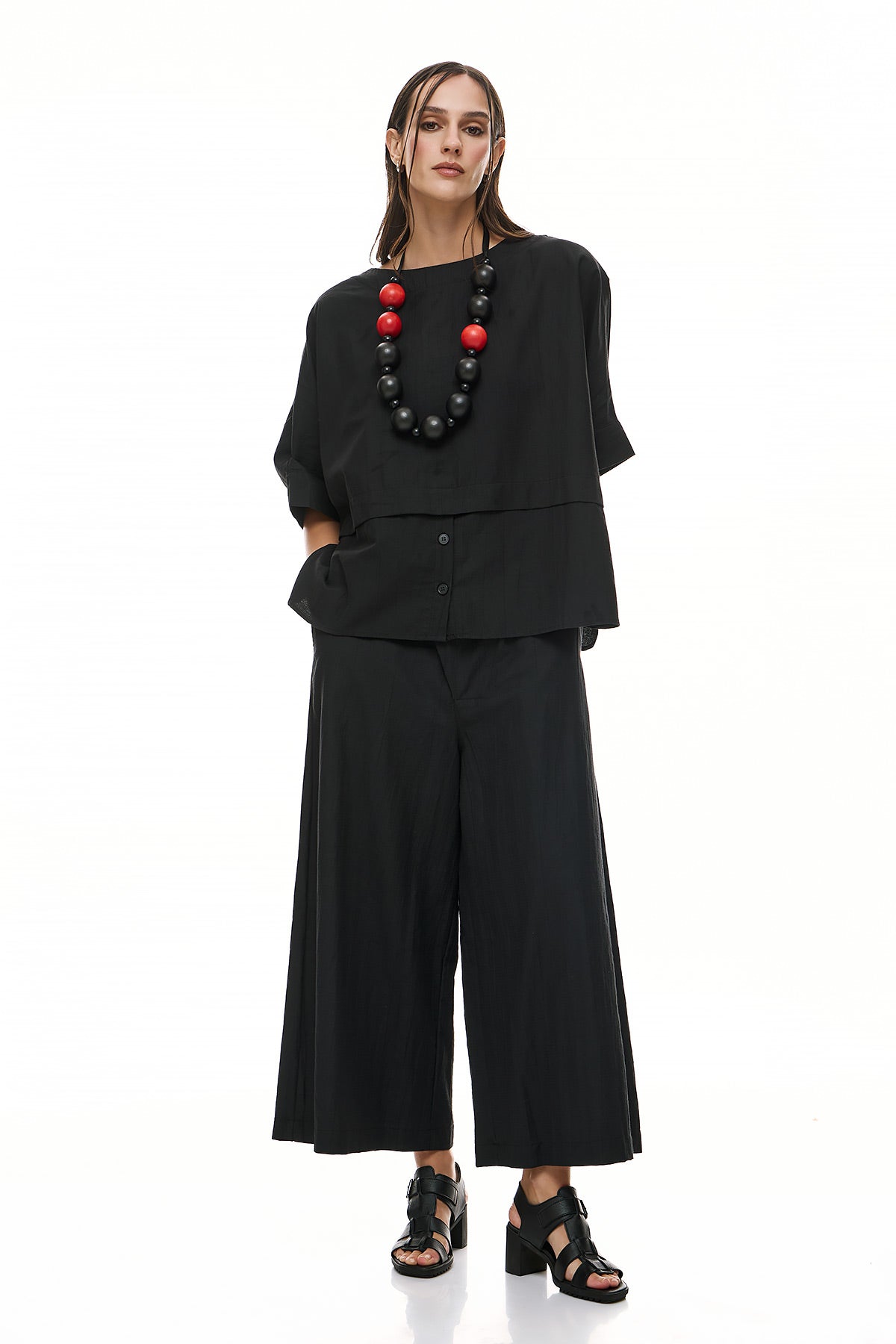 Συνδυασμός με Μπλούζα Wendy Trendy  & Παντελόνι Chic & Simple - Μαύρο