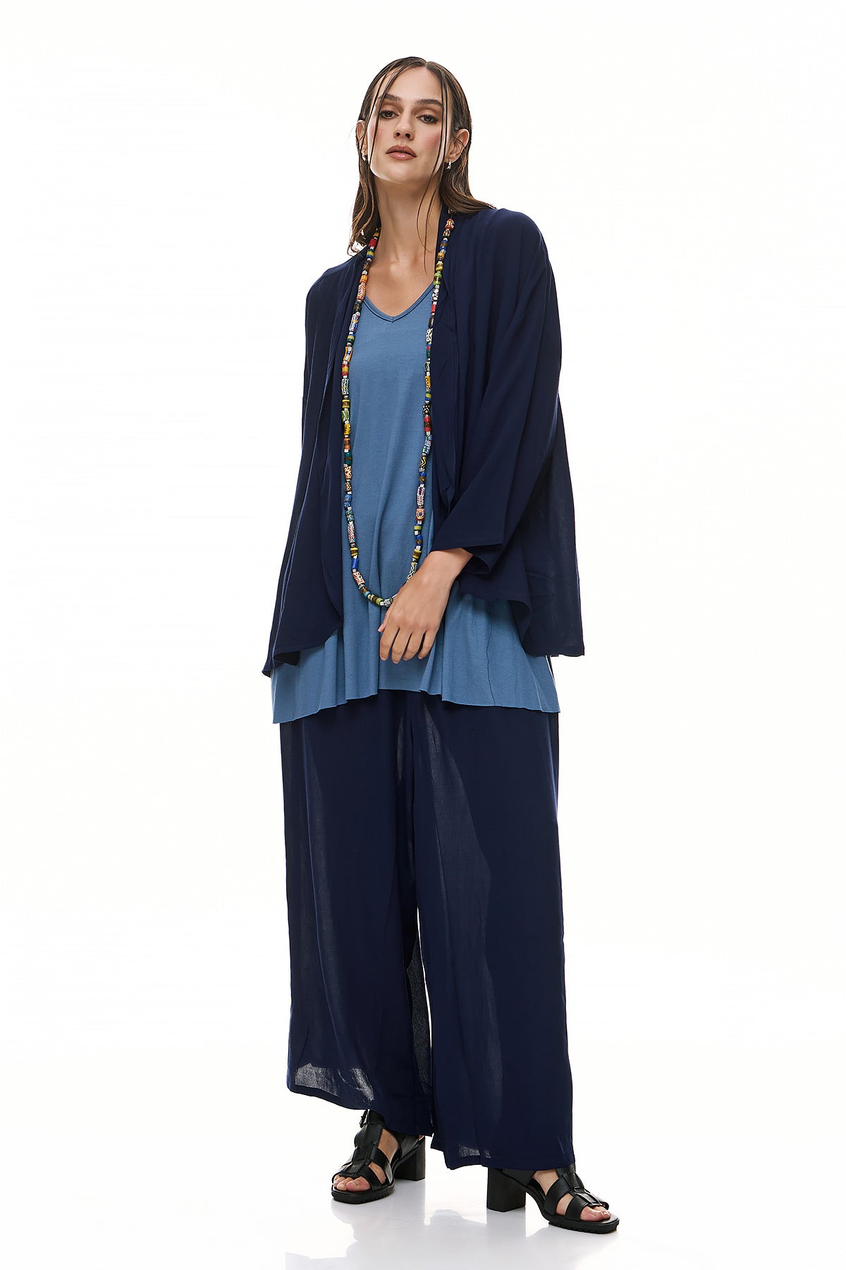 Συνδυασμός με Μπολερό και Παντελόνα Chic & Simple - Μπλε Σκούρο