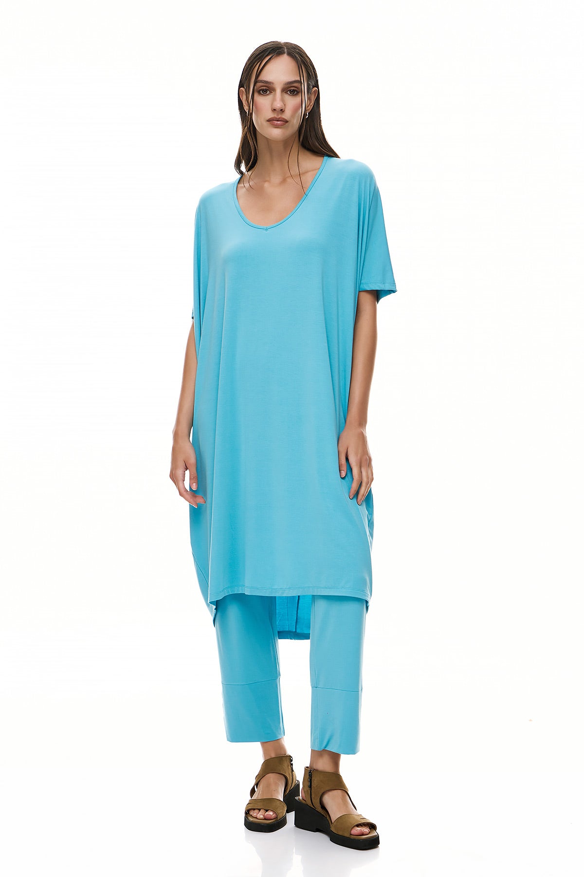 Συνδυασμός με Φόρεμα και Παντελόνι Chic & Simple - Aqua
