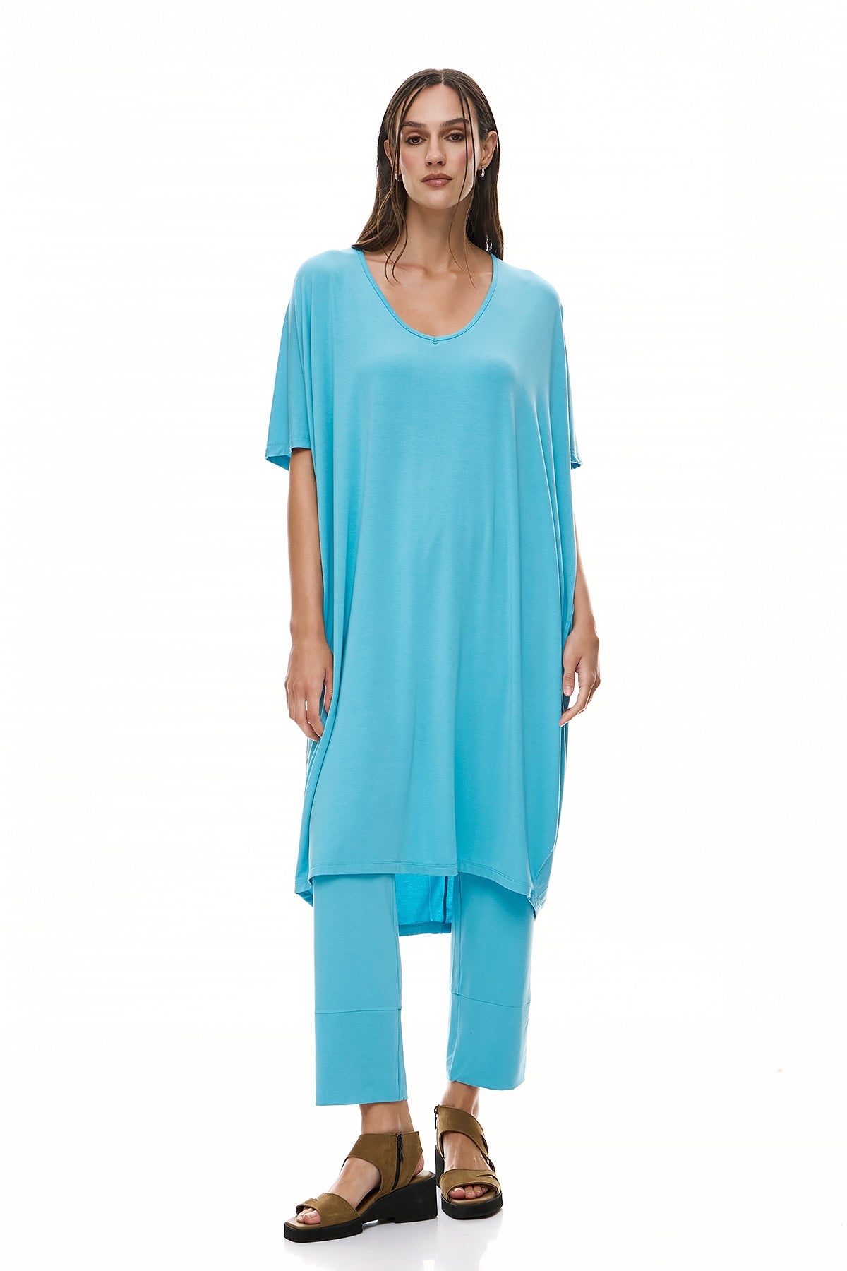 Συνδυασμός με Φόρεμα και Παντελόνι Chic & Simple - Aqua
