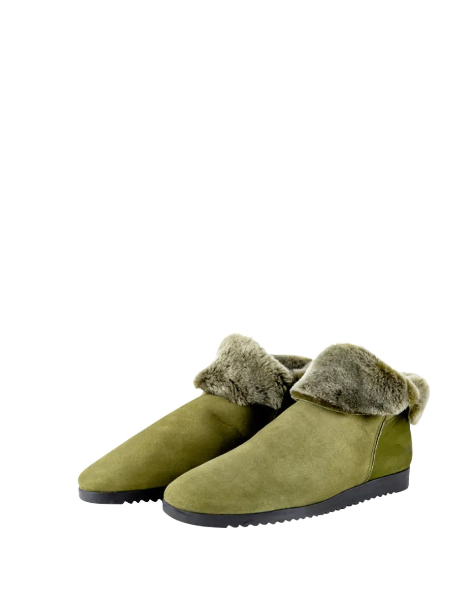 Μποτάκια Baosha -sheepskin leather green_kika