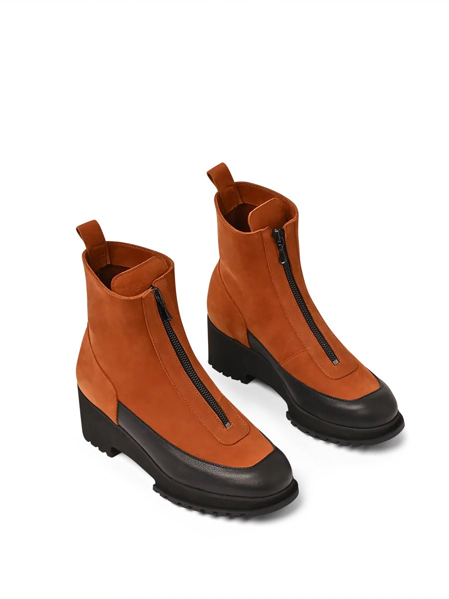 Rozzip ankle boots - Ταμπά/Μαύρο