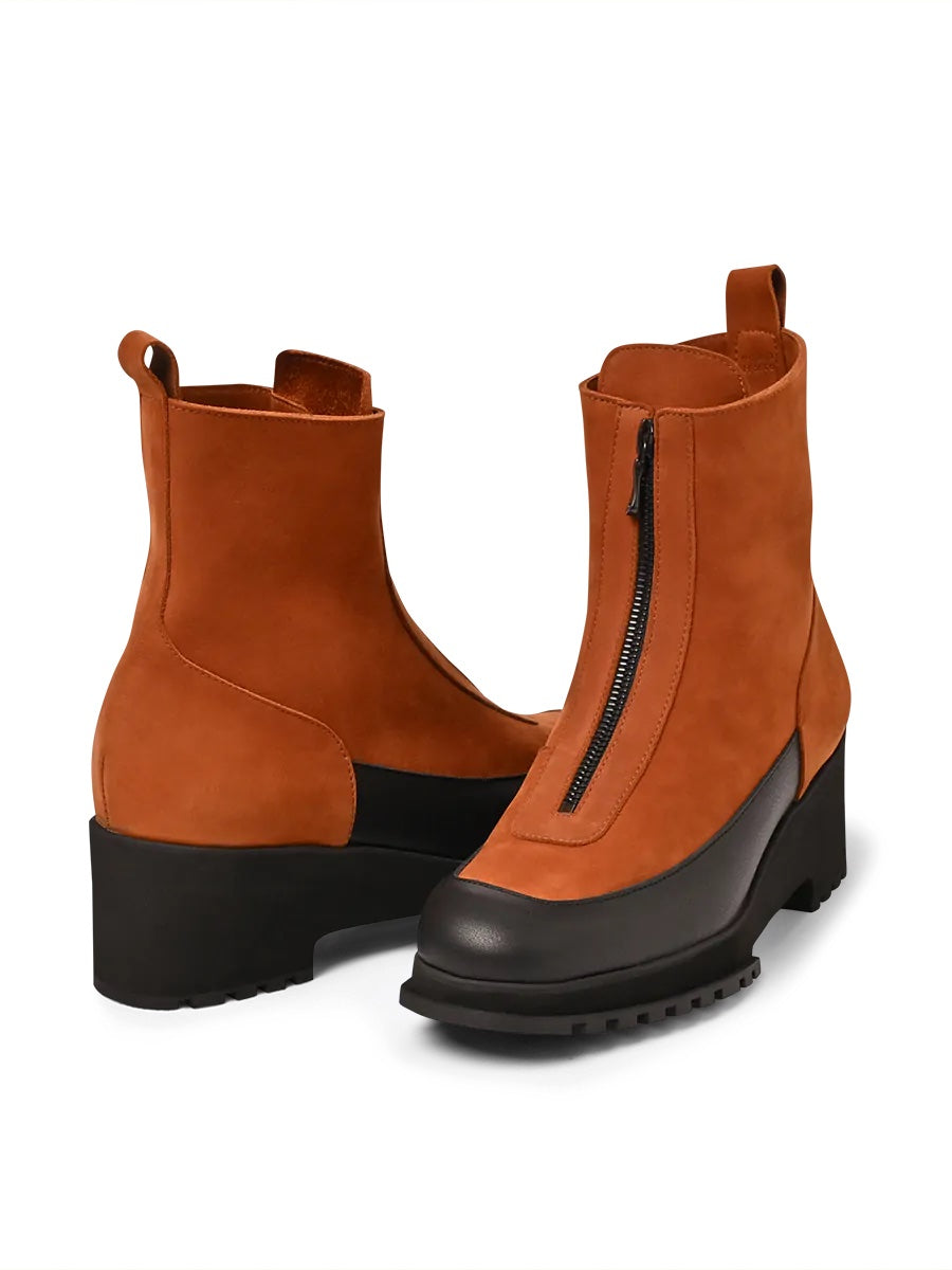 Rozzip ankle boots - Ταμπά/Μαύρο