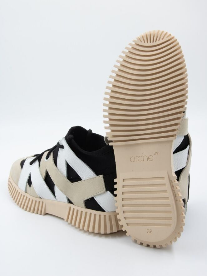 Sneakers Havata - Multicolor Άσπρο/Μαύρο/Εκρού