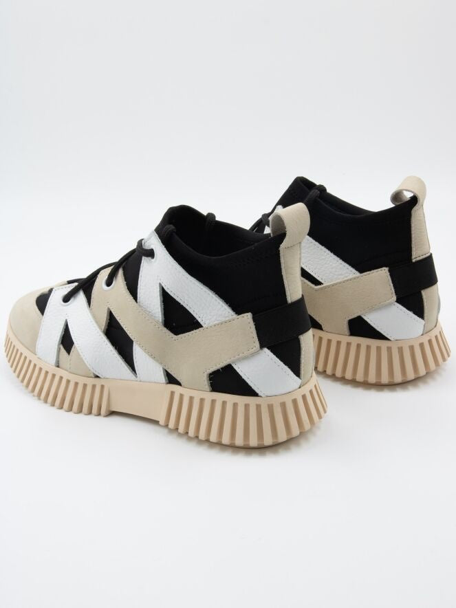 Sneakers Havata - Multicolor Άσπρο/Μαύρο/Εκρού