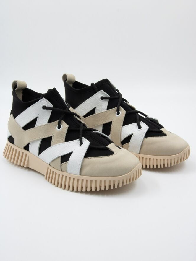 Sneakers Havata - Multicolor Άσπρο/Μαύρο/Εκρού