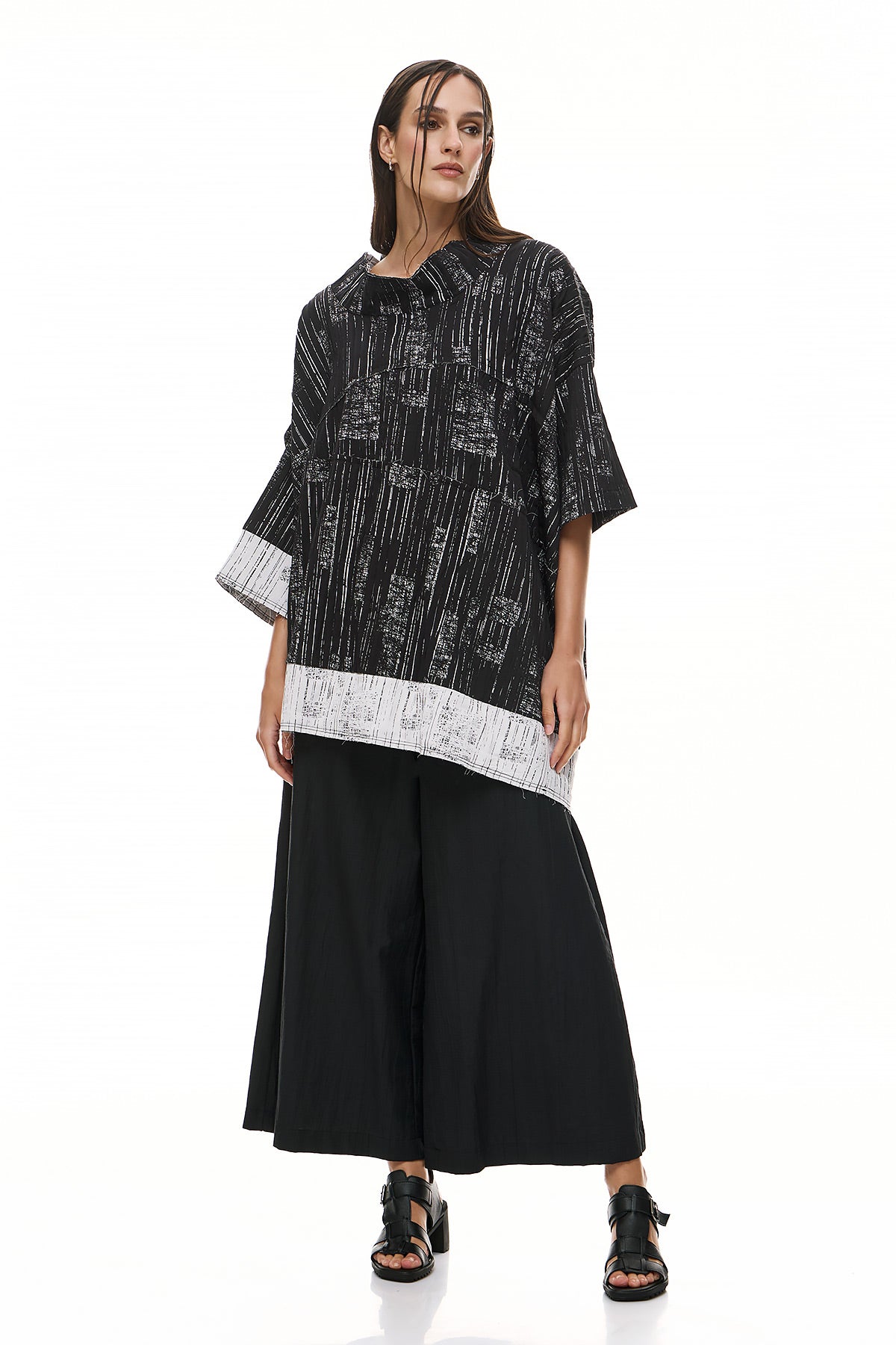 Wendy Trendy Women's Blouse Darla - Black/White