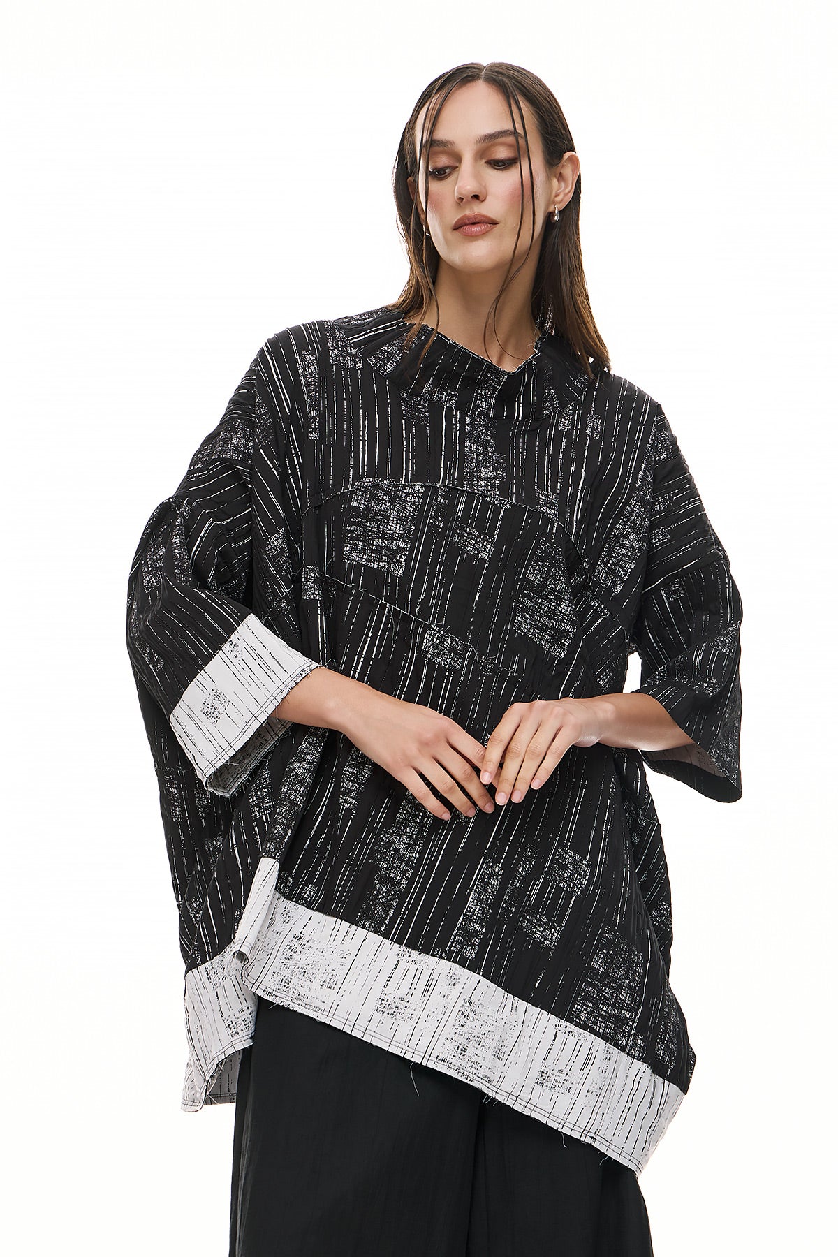 Wendy Trendy Γυναικεία Μπλούζα Darla - Μαύρο/Άσπρο