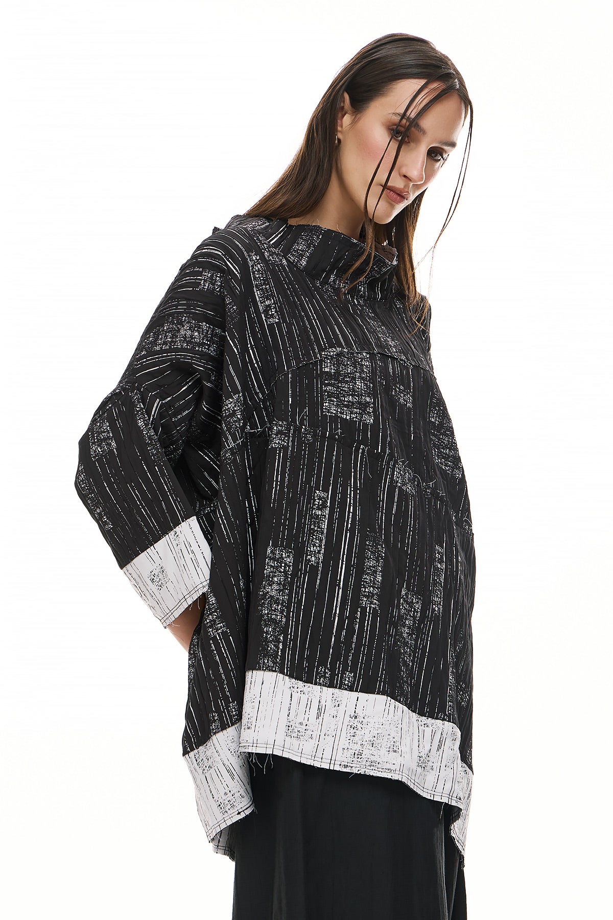 Wendy Trendy Women's Blouse Darla - Black/White