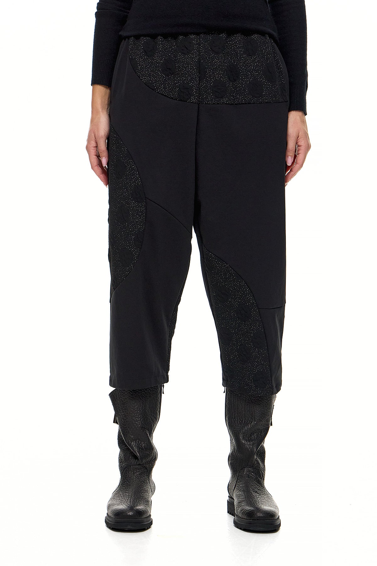 Wendy Trendy Γυναικεία Παντελόνα/Σαλβάρι Selestial - Μαύρο Πουά Chic & Simple