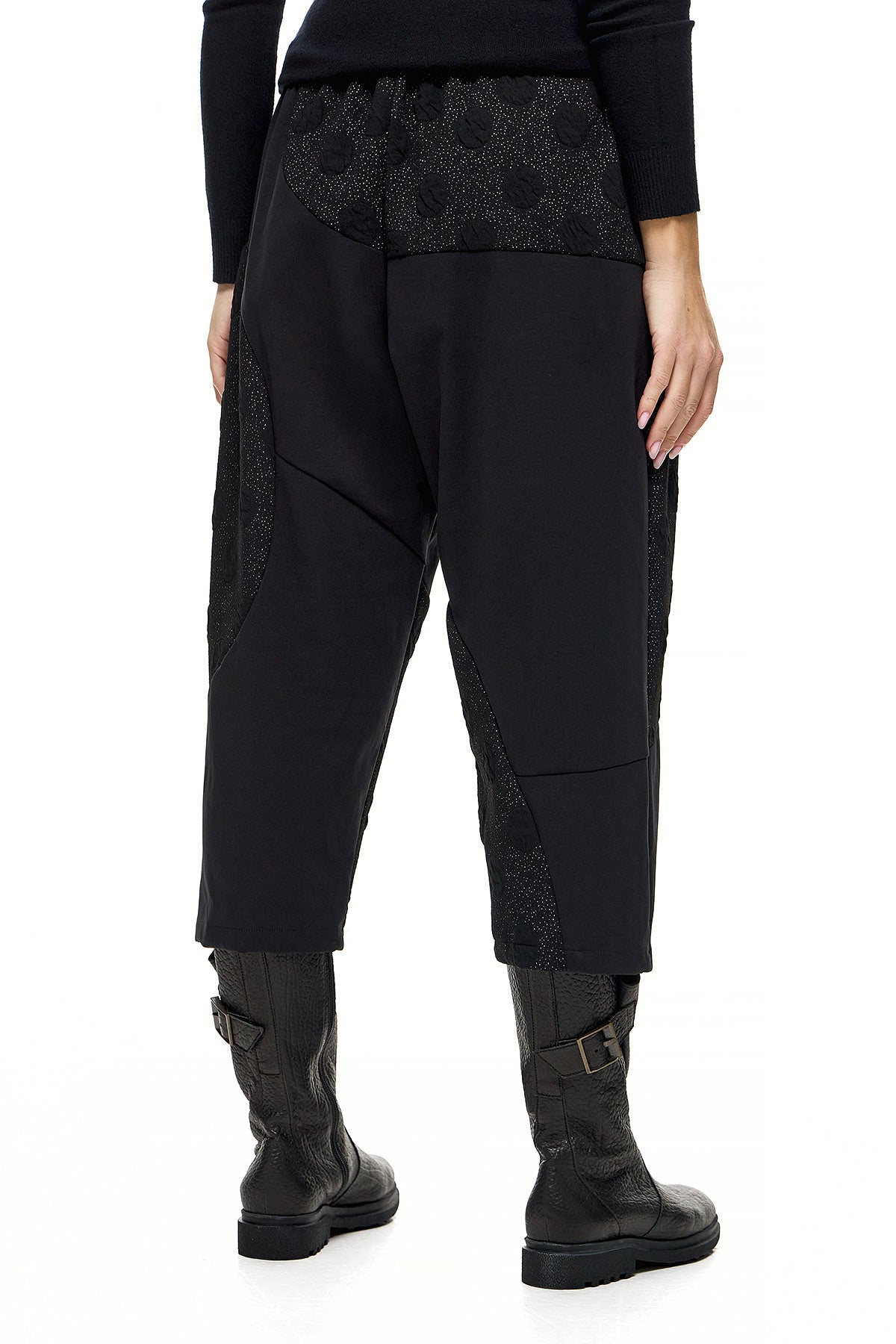 Wendy Trendy Γυναικεία Παντελόνα/Σαλβάρι Selestial - Μαύρο Πουά Chic & Simple
