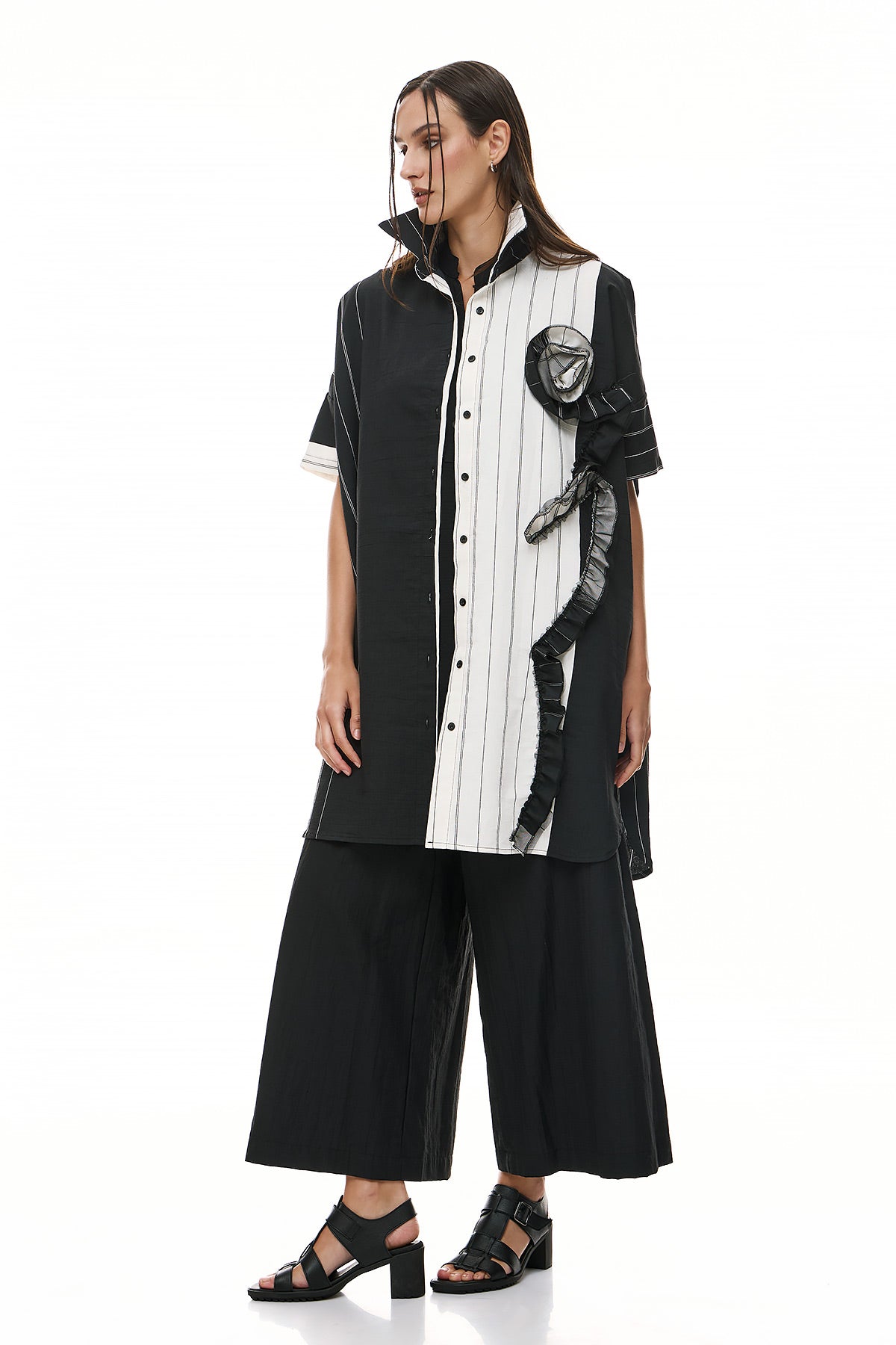 Wendy Trendy Γυναικεία Ζακέτα Adele - Μαύρο/Εκρού