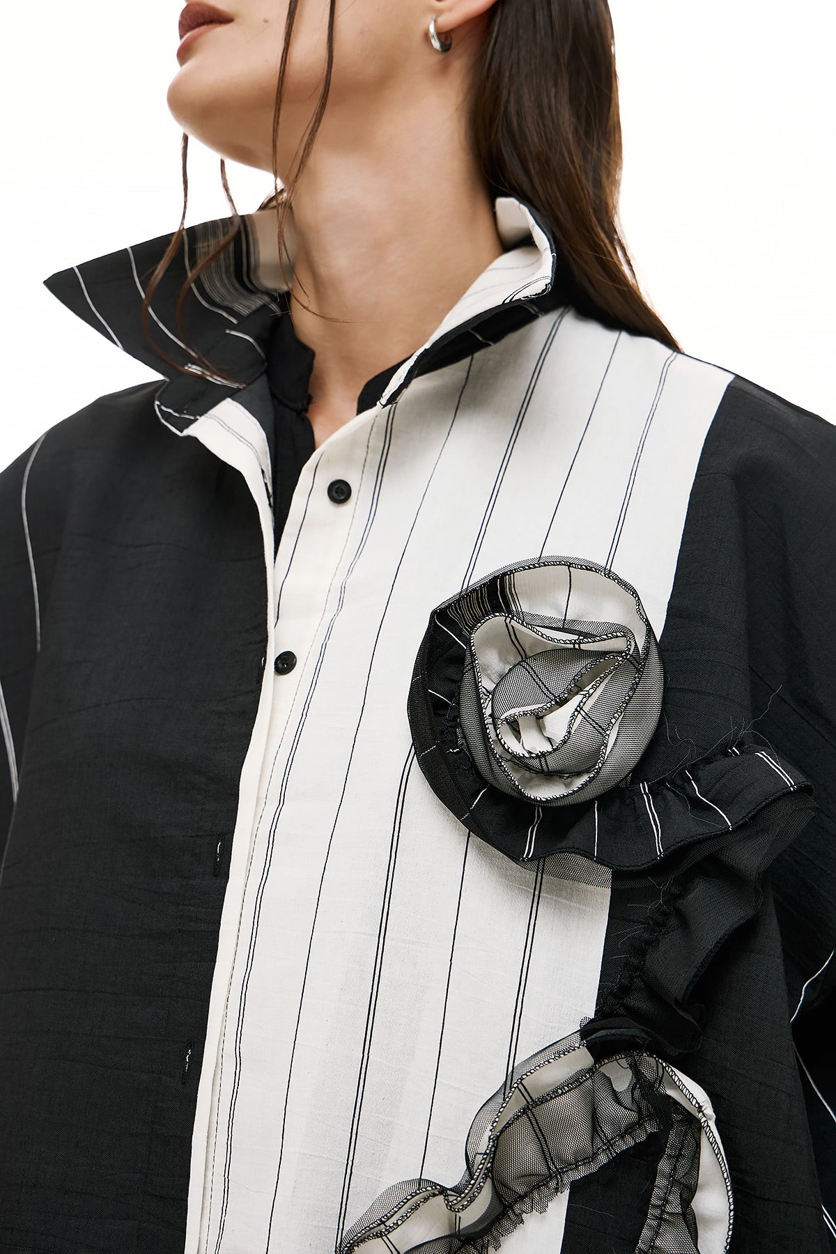 Women's Adele Cardigan - Black/Ecru