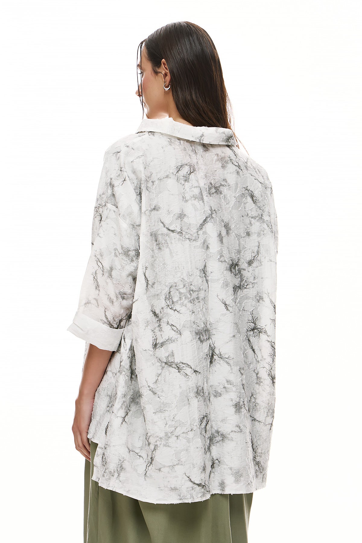 Wendy Trendy Women's Cardigan Heidi - White with Khaki