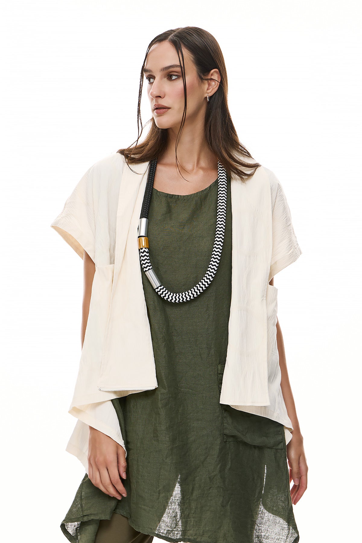 Wendy Trendy Γυναικείο Γιλέκο Aria - Βανίλια