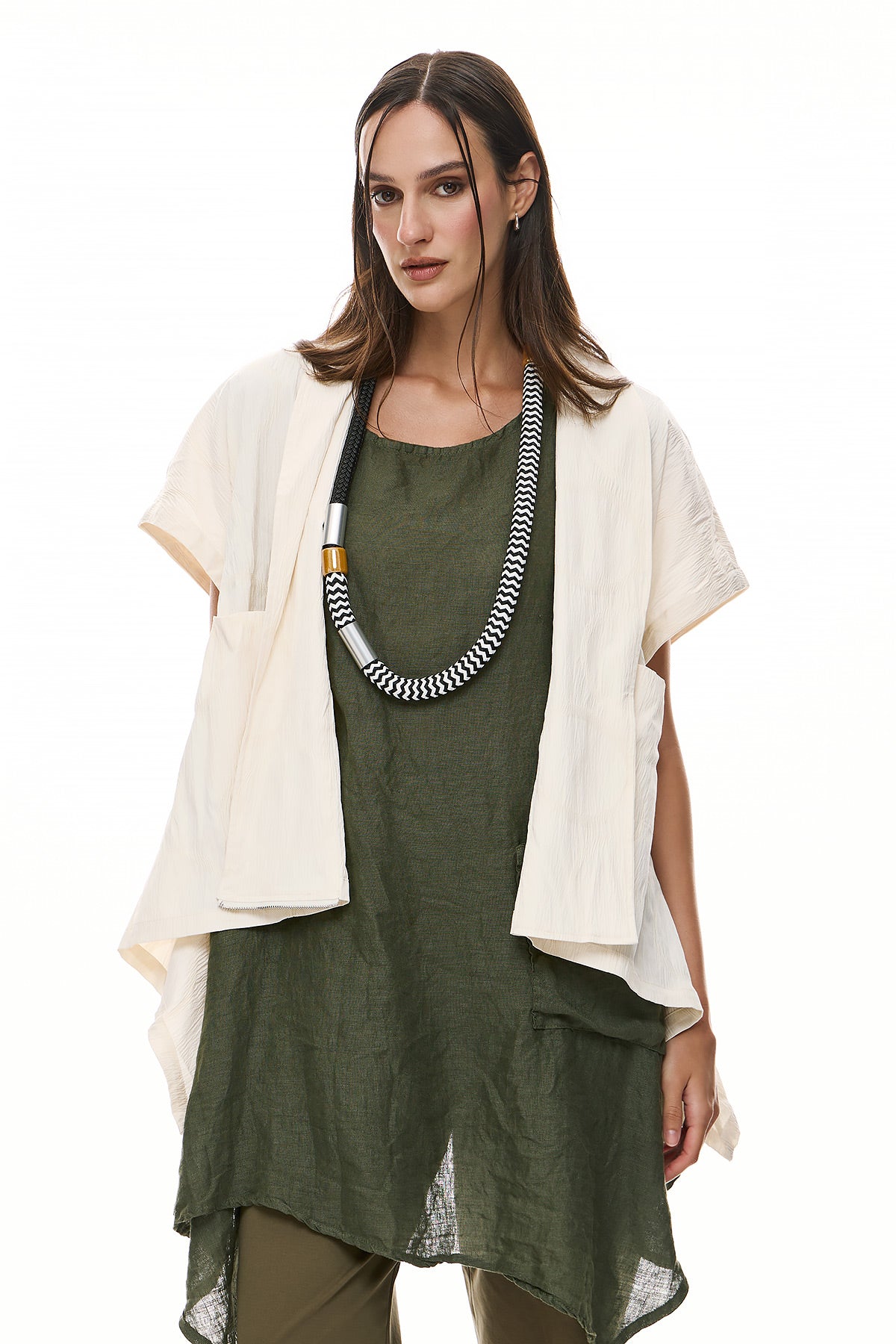 Wendy Trendy Γυναικείο Γιλέκο Aria - Βανίλια