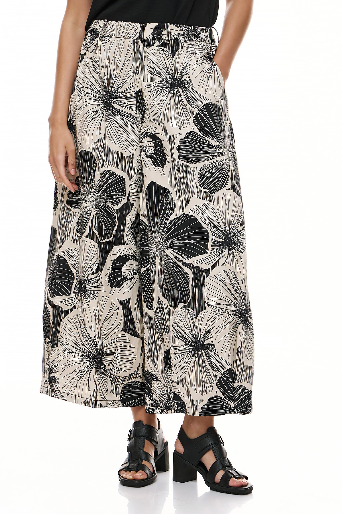 Wendy Trendy Women's Pants Dorothy - Black/Vanilla