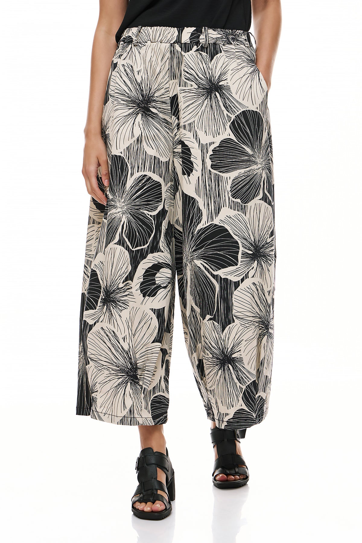 Wendy Trendy Women's Pants Dorothy - Black/Vanilla