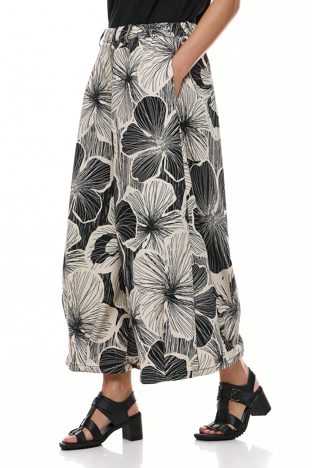 Wendy Trendy Γυναικείο Παντελόνι Dorothy - Μαύρο/Βανίλια