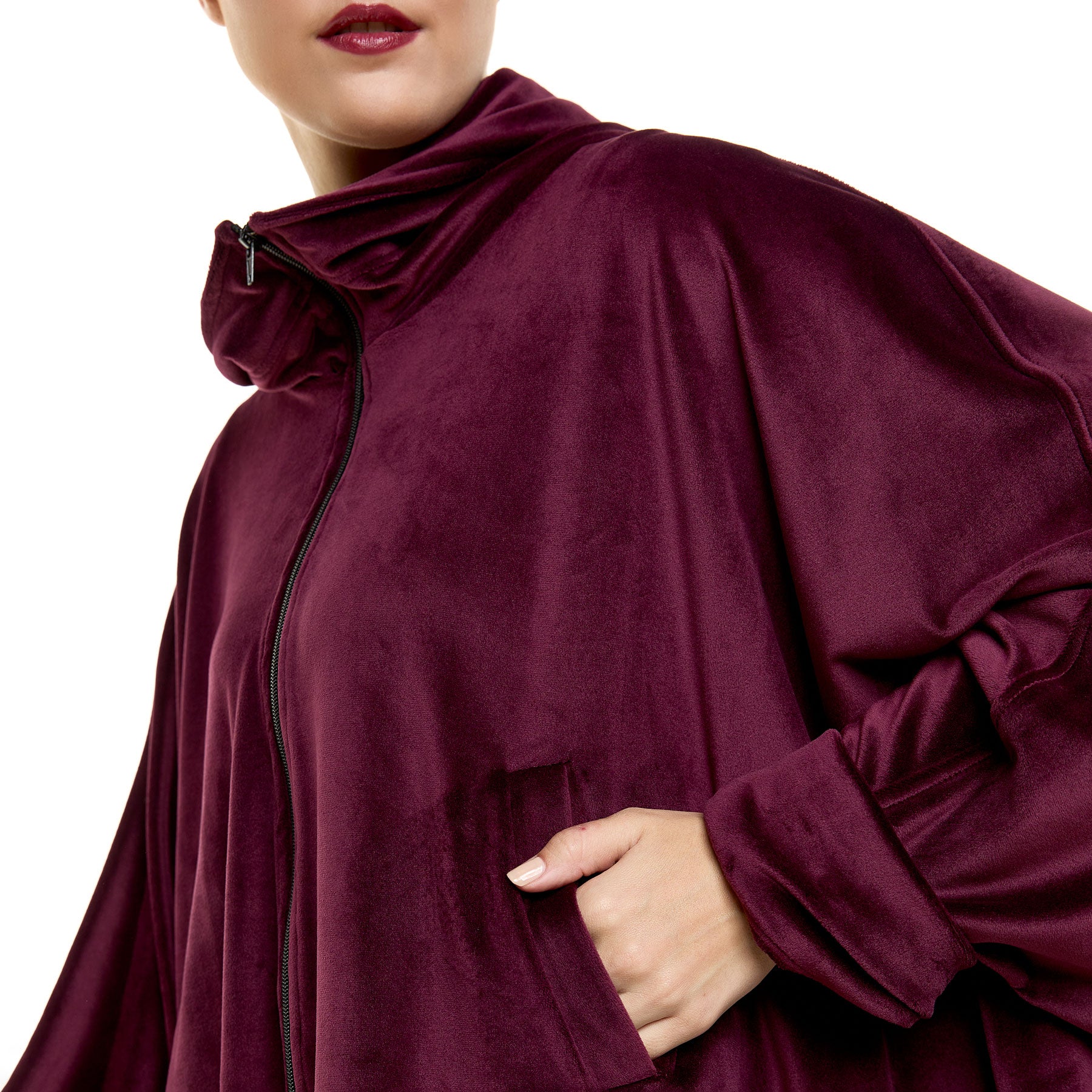 Chic & Simple Cape Katerina Cardigan - Bordeaux