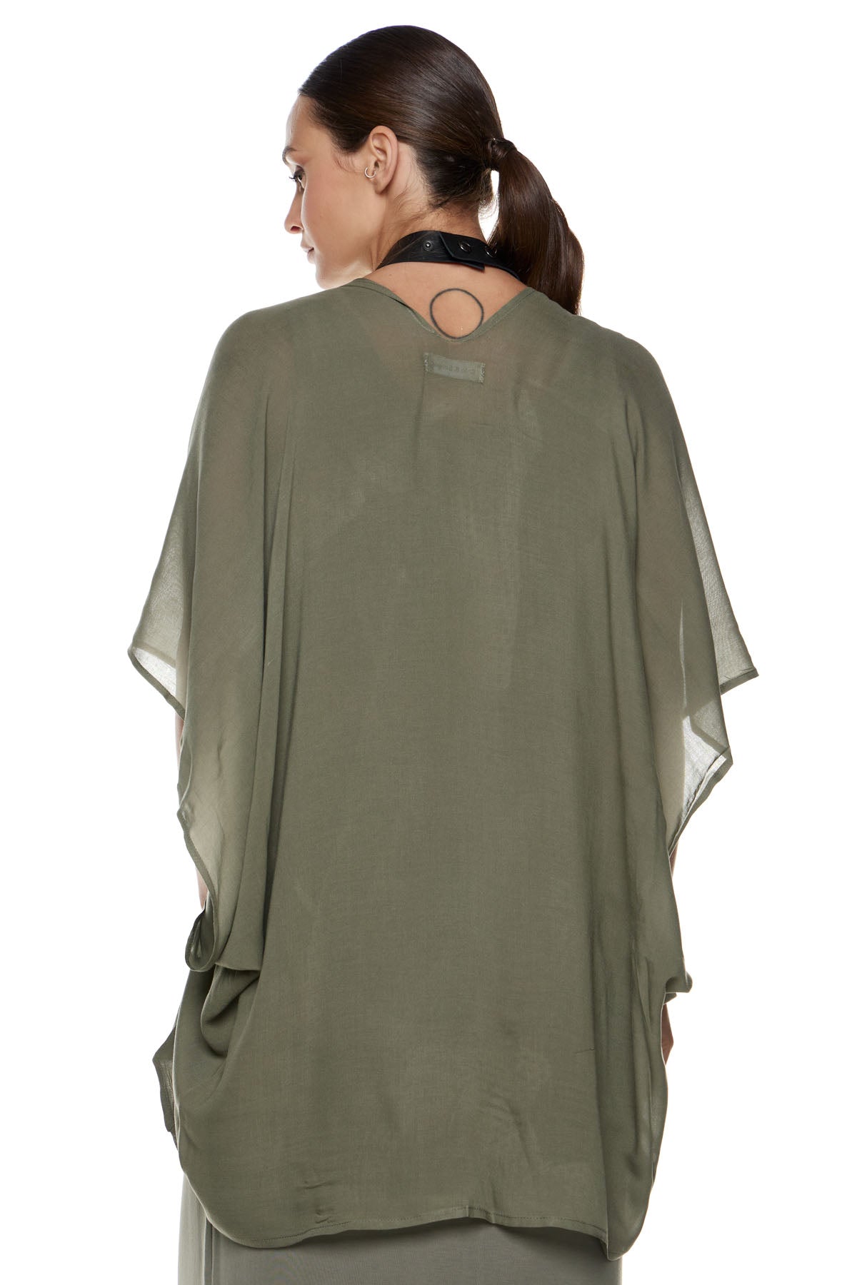 Chic & Simple Lemere Cardigan - Khaki Gauze
