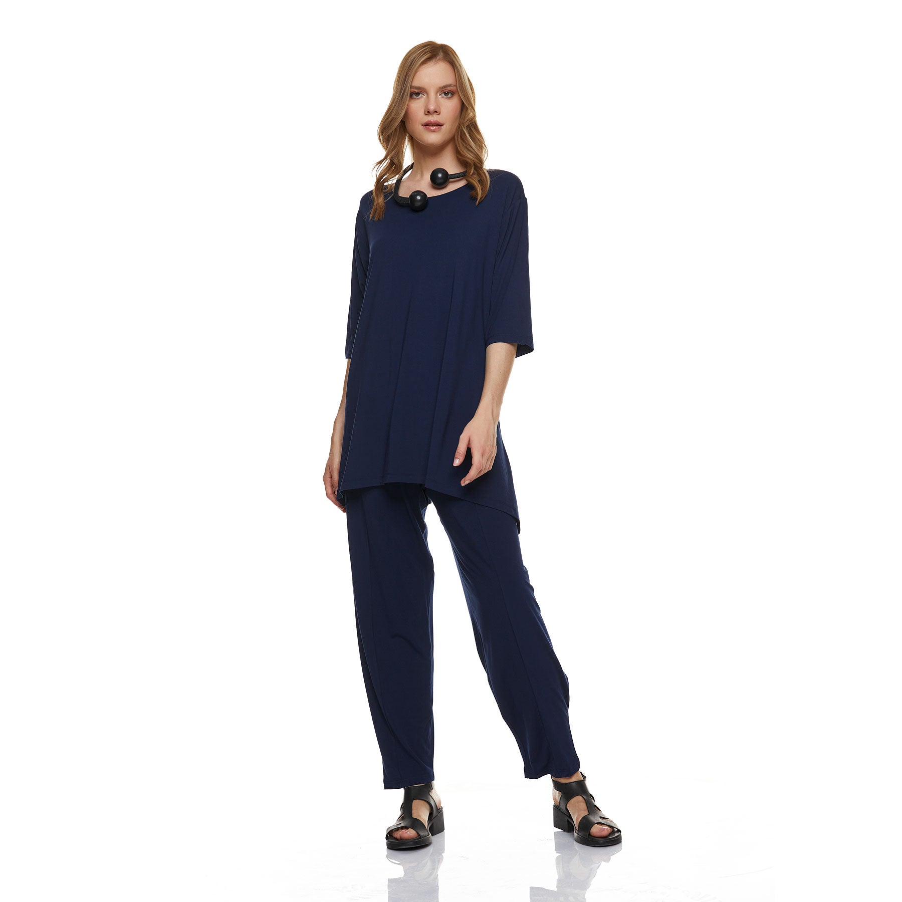 Anna Blouse and Myrto Pants - Blue - CHIC & SIMPLE