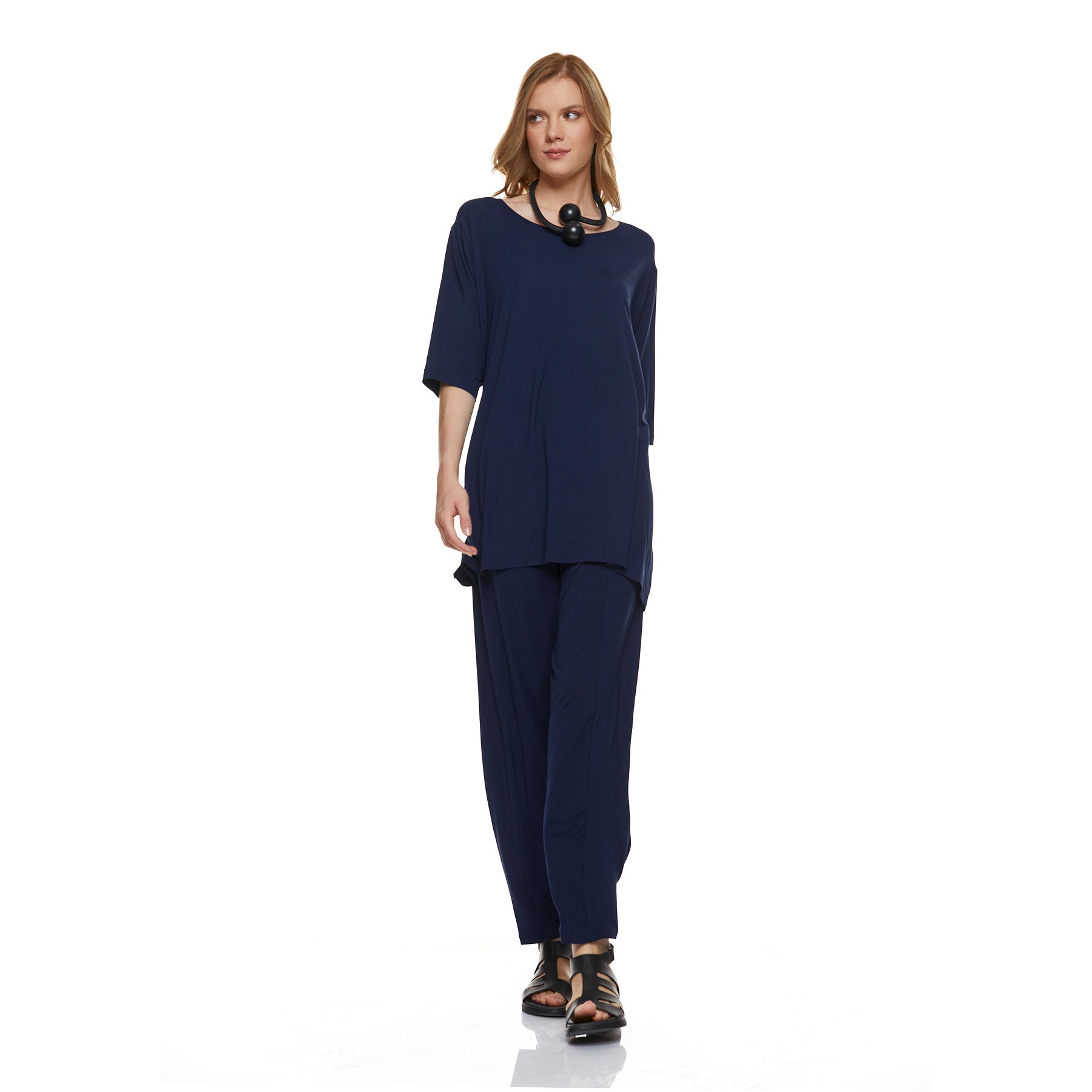 Anna Blouse and Myrto Pants - Blue - CHIC & SIMPLE