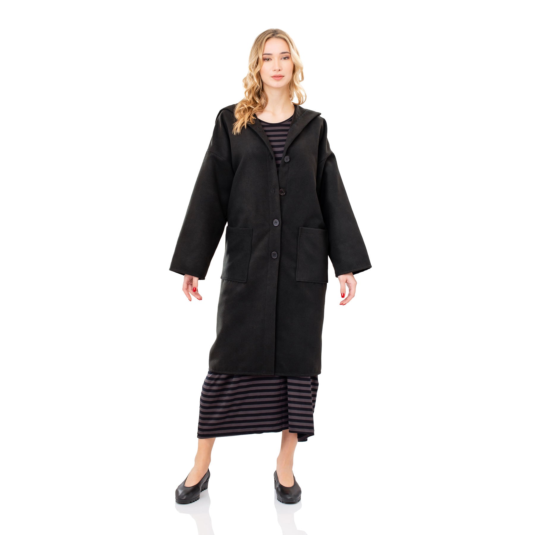 Nefeli Coat - Black - CHIC AND SIMPLE